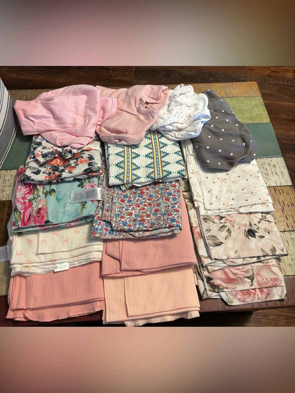 Bundle of baby swaddles